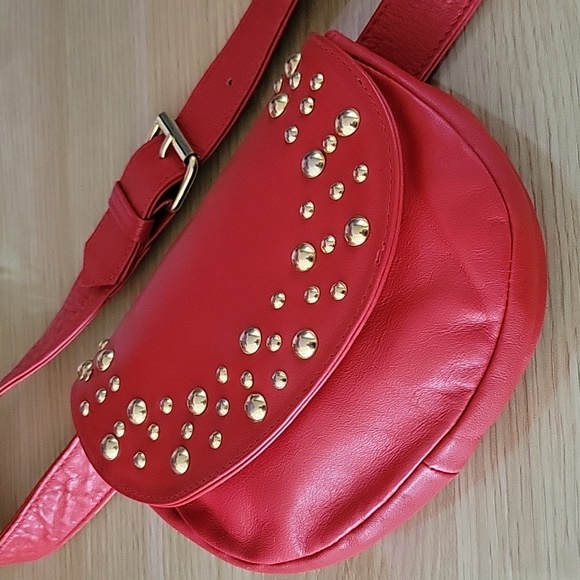 Neiman Marcus Mini Red belt bag Small Made In Italy 🥰❤💋 - Picture 2 of 11